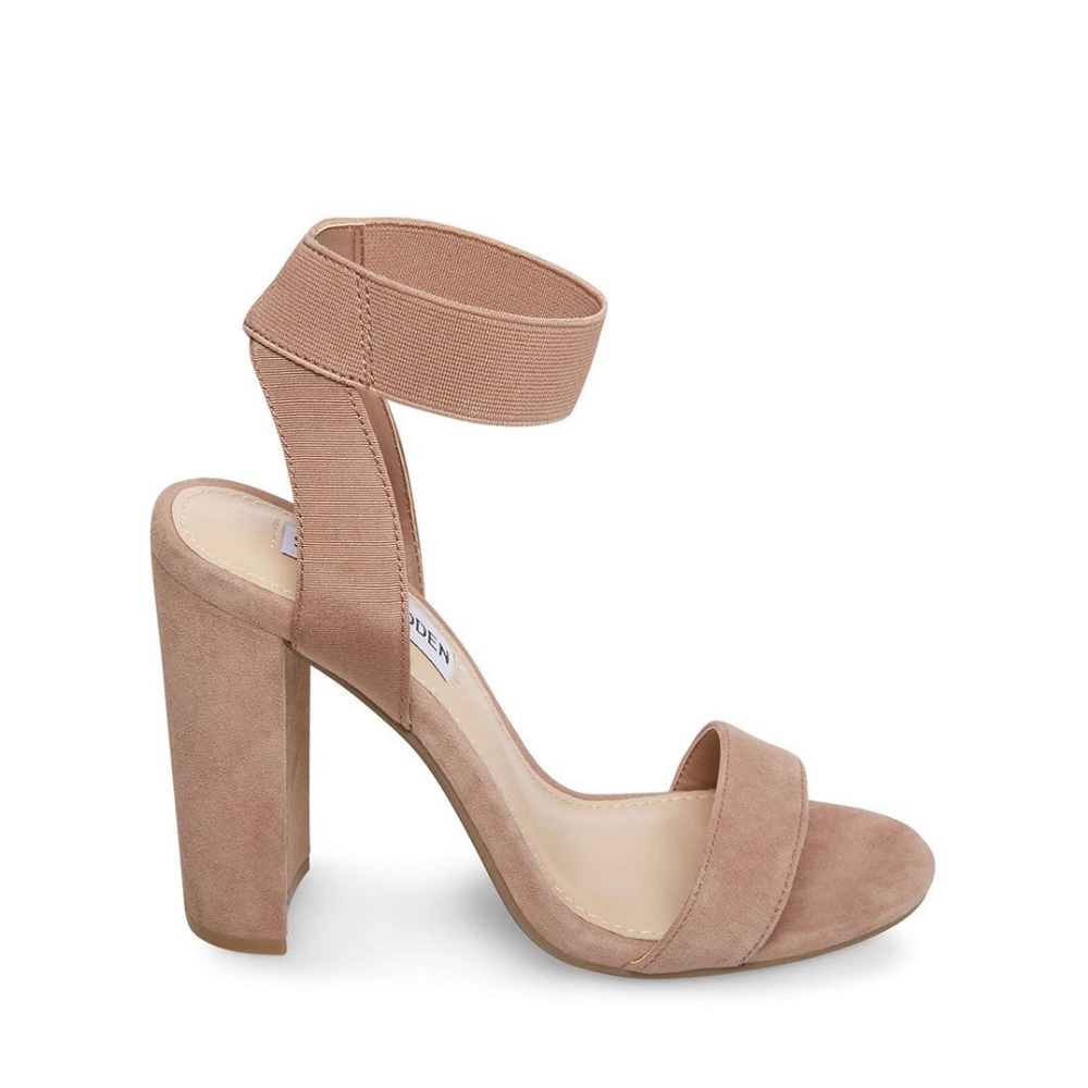 Steven Madden Celebrate Tan Suede Heeled Sandals